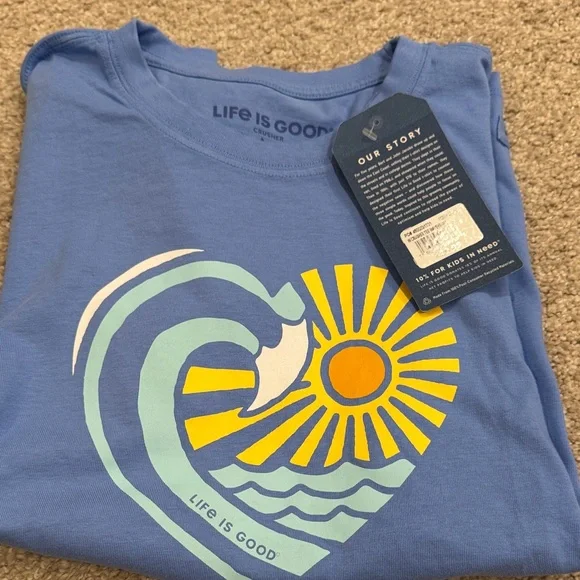 Life Is Good Women's Waveheart Short Sleeve Crusher Tee - Picture 2 of 3